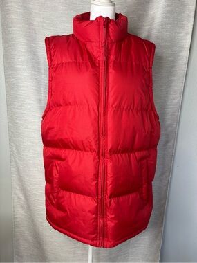 Men's Red Puffer Vest - Lightweight Quilted Vest
